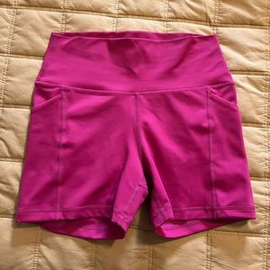 Senita Athletics Lux High-waisted Rio Short in Raspberry